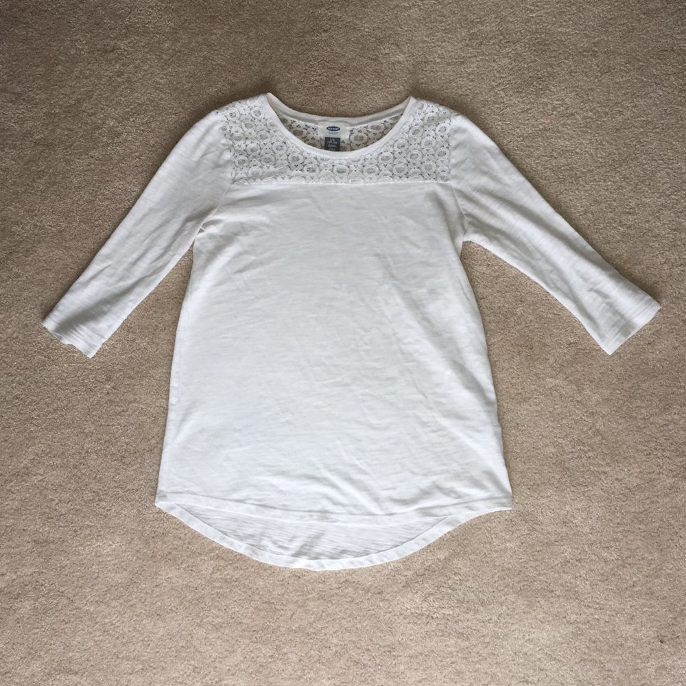 Half Sleeve White Blouse